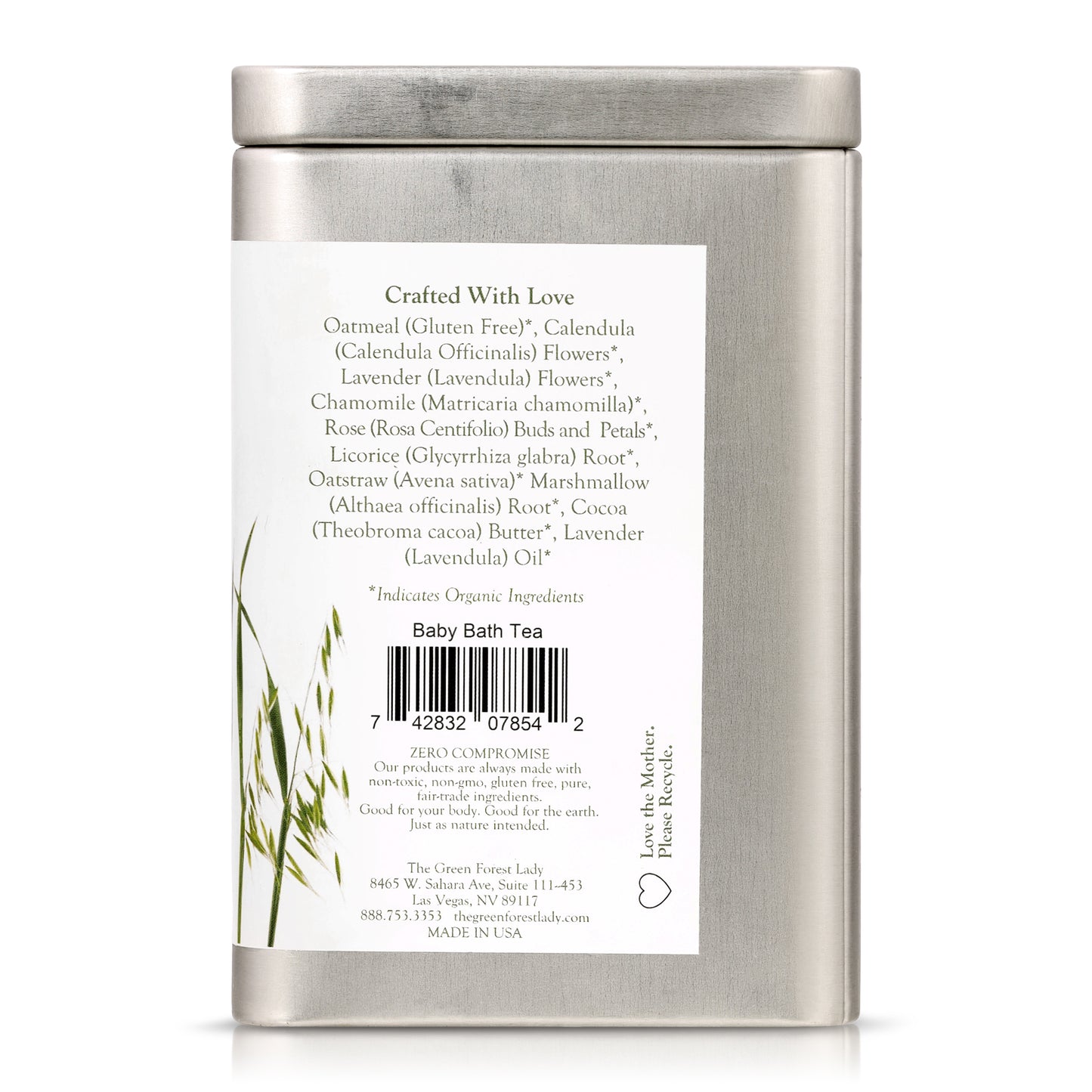 Ingredient list Baby Bath Tea