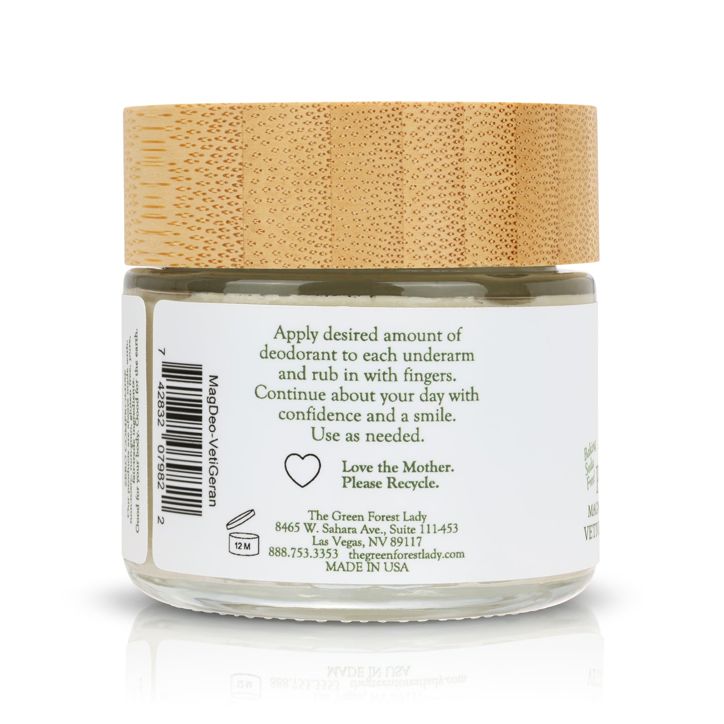 Pure Magnesium Deodorant - Baking Soda Free